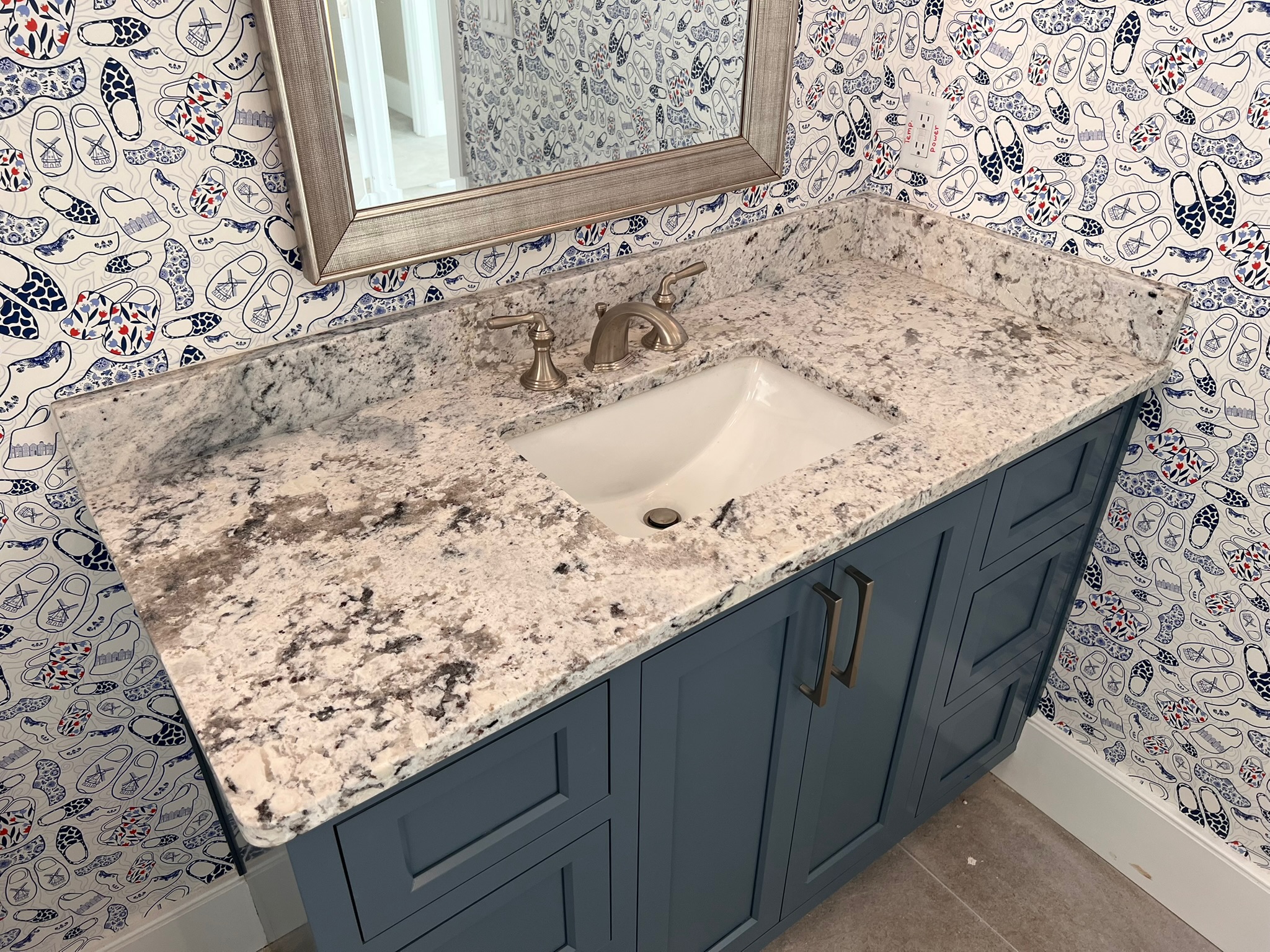 Bathroom granite installation