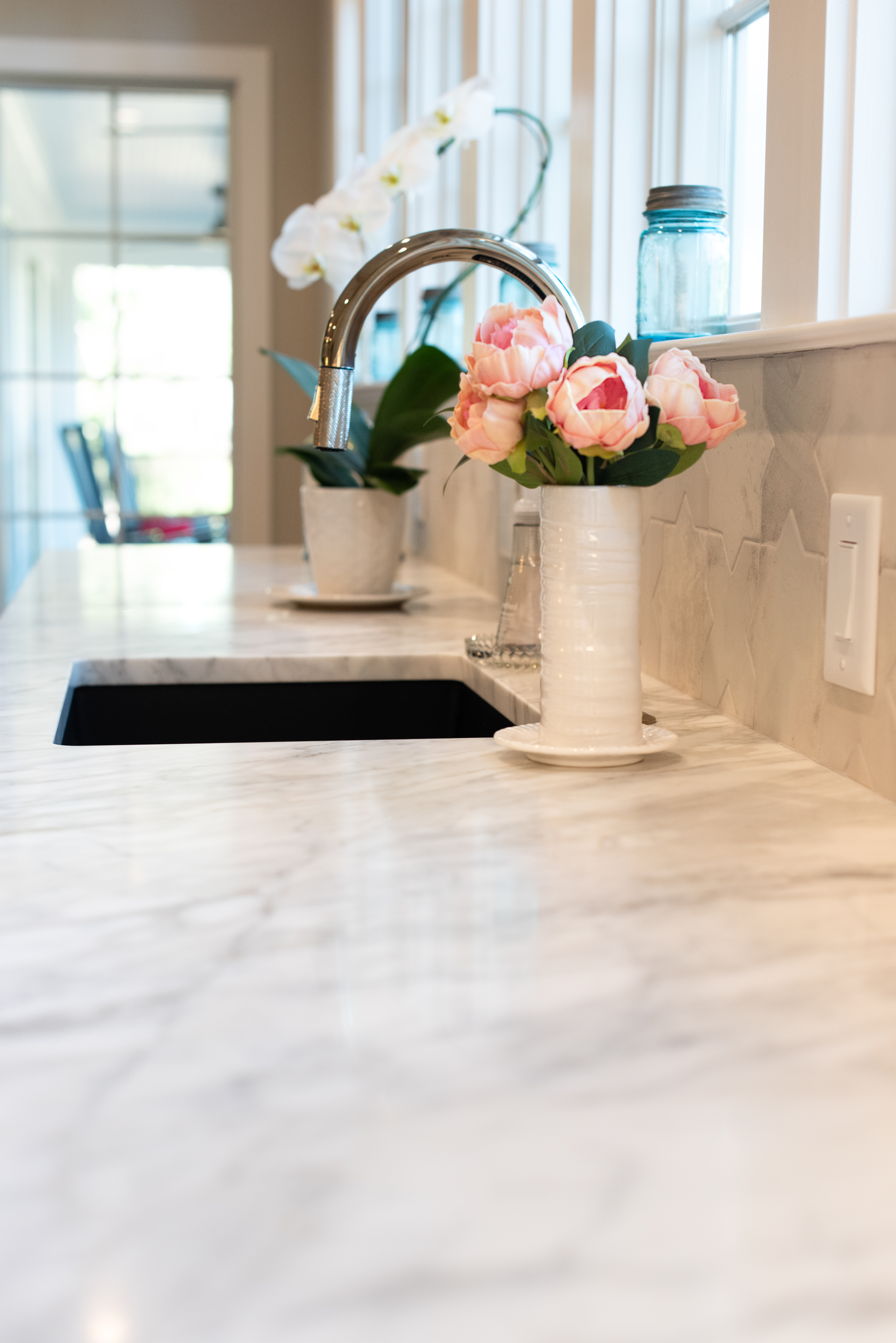 Marble countertop detail