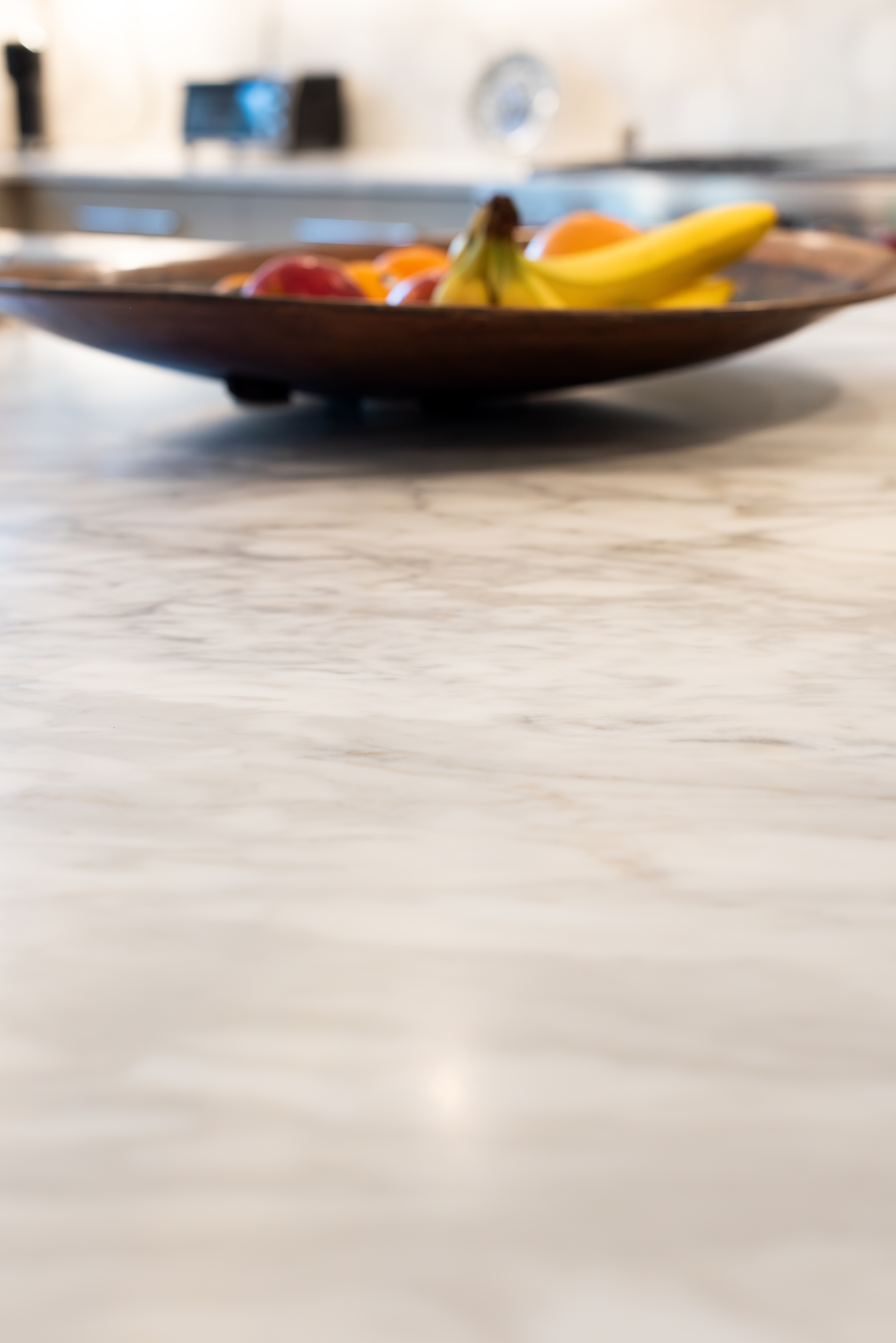 Marble kitchen island