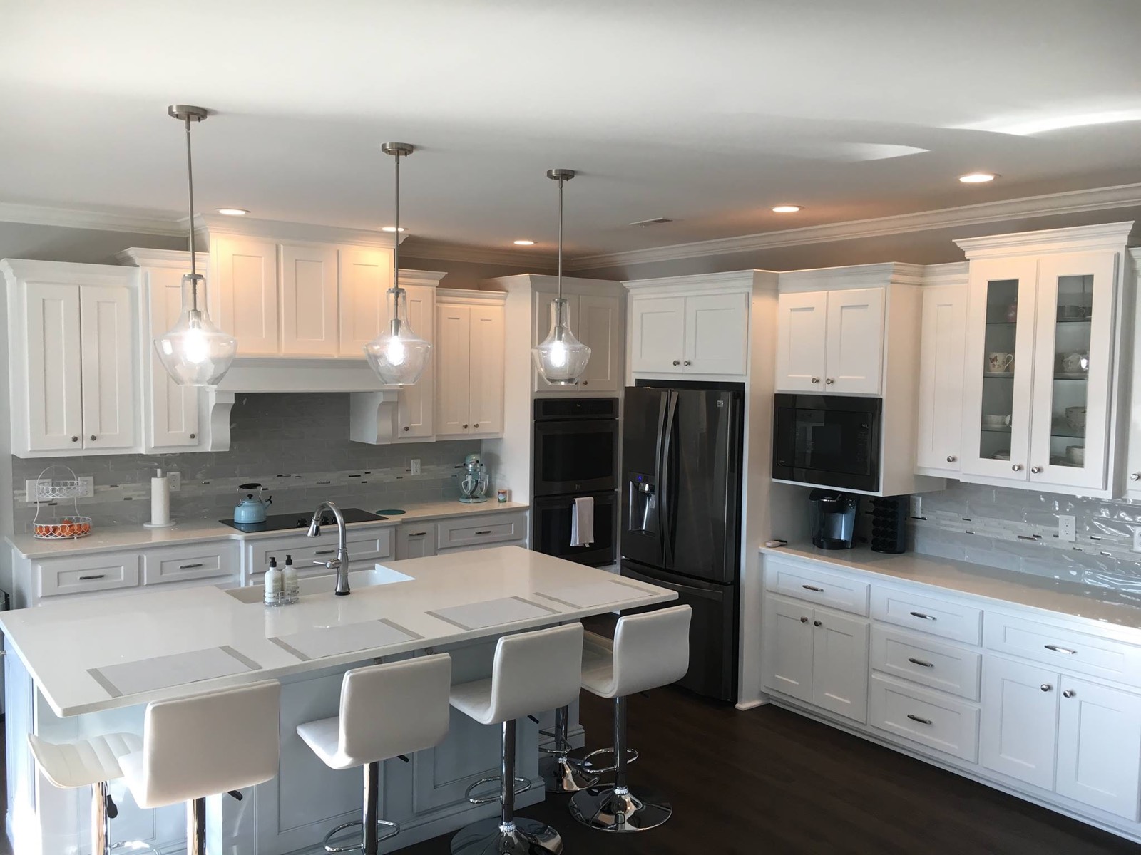 Modern kitchen with elegant stone countertops
