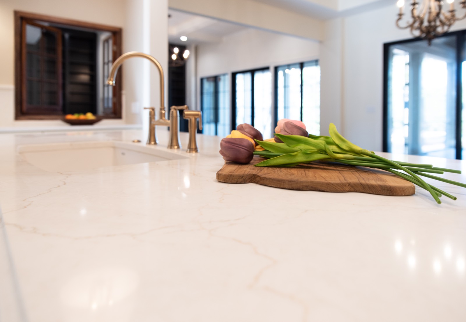 Quartz kitchen countertop